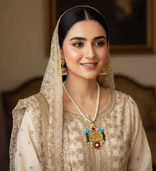 Kundan Loh-e-Qurani Pendant