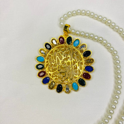 Multi Kalma Kundan Pendant