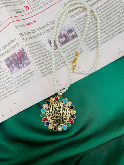 Multi Kalma Kundan Pendant