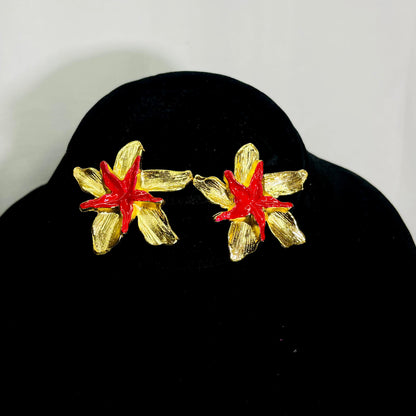 Vintage flower earrings